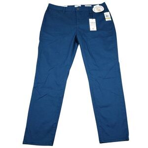 Curve Appeal Twill Minimalist Jegging Pants Stretch Dark Blue Women's 14 32